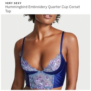 🥳FINAL PRICE👍💜💙 NWT‼️ VS Very Sexy Hummingbird Embroidery Corset